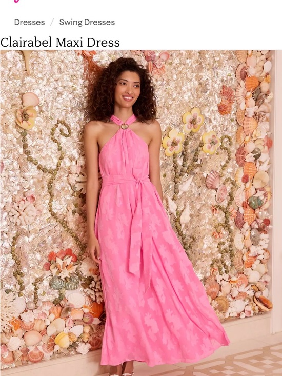 Lilly Pulitzer Dresses & Skirts - Lilly Pulitzer, Clairabel, Pink Floral Halter-Style Maxi Dress
